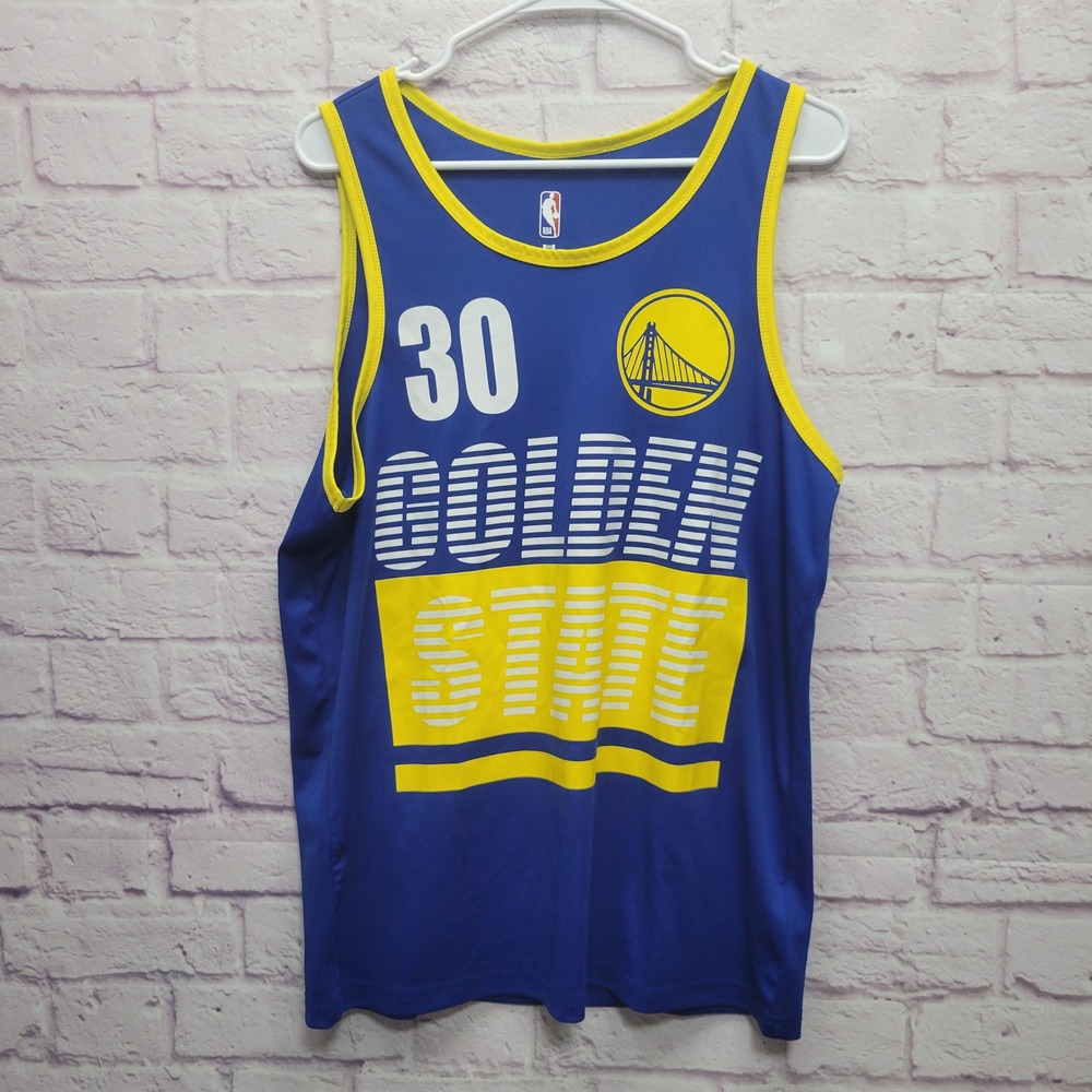 NBA Golden State Warriors Tank Top Jersey Size‎ M Stephen Curry 30 Blue Yellow
